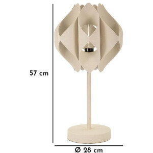 Mauro Ferretti Lampada da tavolo Weltraum E27 28x57 cm crema