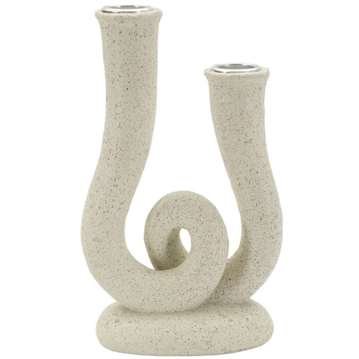 Mauro Ferretti Candeliere Stons 12x7x20 cm crema