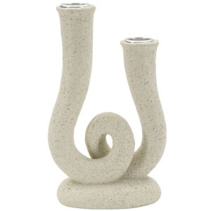 Mauro Ferretti Candeliere Stons 12x7x20 cm crema