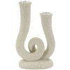 Mauro Ferretti Candeliere Stons 12x7x20 cm crema