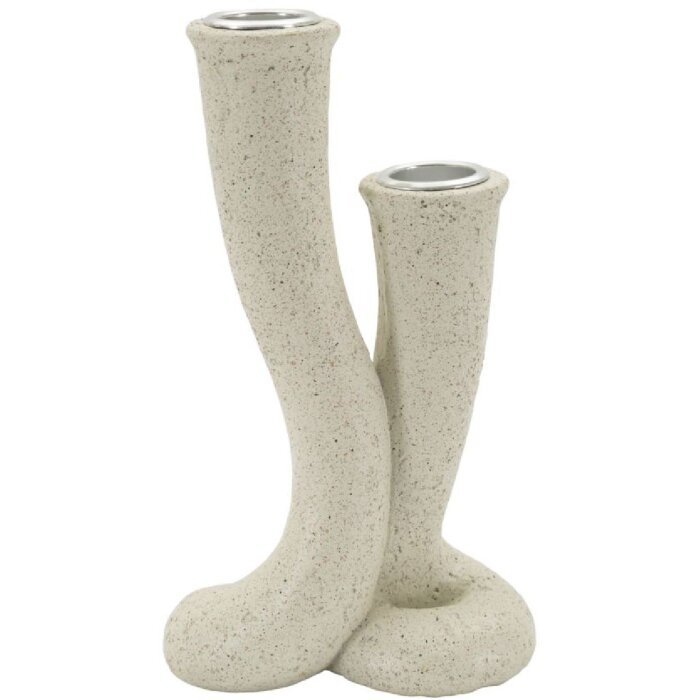 Mauro Ferretti Candeliere Stons 10x6,5x17,5 cm crema