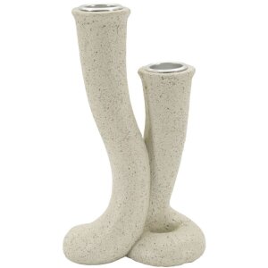 Mauro Ferretti Candeliere Stons 10x6,5x17,5 cm crema
