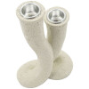 Mauro Ferretti Candeliere Stons 10x6,5x17,5 cm crema