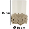 Mauro Ferretti Candeliere Düne con vetro 12x16 cm crema
