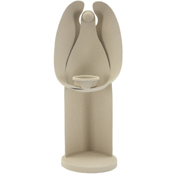 Mauro Ferretti Candeliere Dune Angelo 12,5x10x30 cm crema