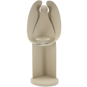 Mauro Ferretti Candeliere Dune Angelo 12,5x10x30 cm crema