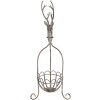 Clayre & Eef 5Y1320 Cesto decorativo testa di cervo grigio vintage 28x28x68 cm