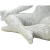 Donnina Yoga Argento Statuetta Decorativa in Resina Bianca e Argento 20,5x15,5x23 cm