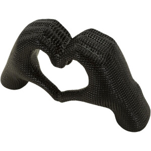 Scultura Mani Lover in resina nera 25x7,5x13,5 cm figura decorativa moderna