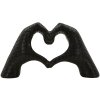 Scultura Mani Lover in resina nera 25x7,5x13,5 cm figura decorativa moderna