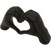 Scultura Mani Lover in resina nera 25x7,5x13,5 cm figura decorativa moderna