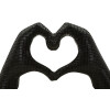 Scultura Mani Lover in resina nera 25x7,5x13,5 cm figura decorativa moderna