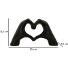 Scultura Mani Lover in resina nera 25x7,5x13,5 cm figura decorativa moderna