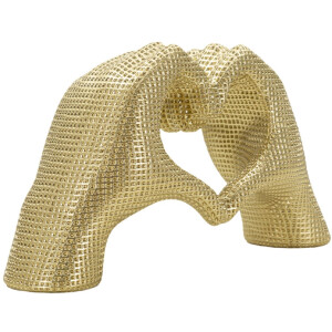 Scultura Mani Amanti Dorata Polyresin 25x7.5x13.5cm...