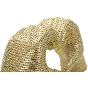 Scultura Mani Amanti Dorata Polyresin 25x7.5x13.5cm Decorazione a Forma di Cuore