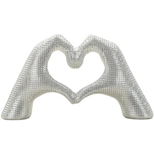 Lover Silver Scultura in resina argento 25x7.5x13.5 cm...
