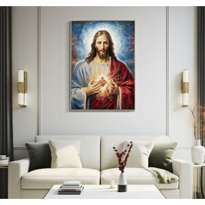 Mauro Ferretti Quadro Gesù con cornice 72x4x102 cm