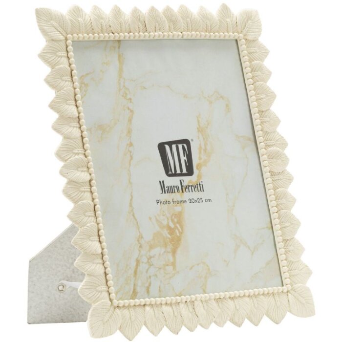 Mauro Ferretti Cornice Foglia Chiaro crema 20x25 cm poliresina vetro