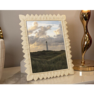 Mauro Ferretti Cornice Foglia Chiaro crema 20x25 cm poliresina vetro