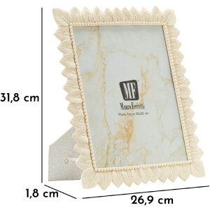 Mauro Ferretti Cornice Foglia Chiaro crema 20x25 cm poliresina vetro