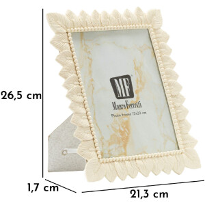 Mauro Ferretti Cornice Helles Blatt 15x20 cm crema