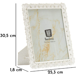Mauro Ferretti Cornice Cuore 20x25 cm bianca poliresina vetro