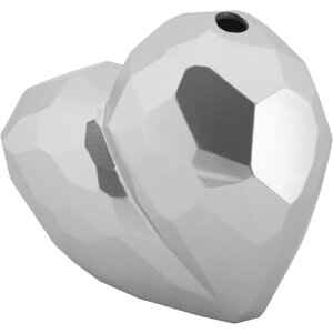 Mauro Ferretti Vaso a forma di cuore 19x9x18 cm argento