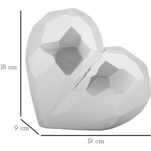 Mauro Ferretti Vaso a forma di cuore 19x9x18 cm argento