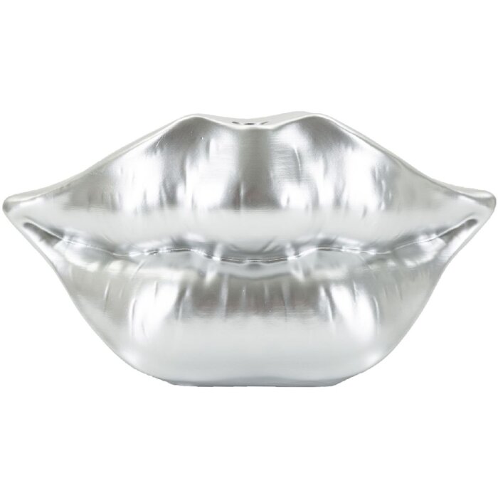 Mauro Ferretti Vaso Labbra 23x8x12 cm argento