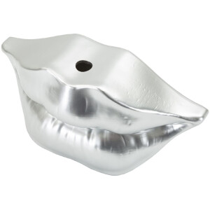 Mauro Ferretti Vaso Labbra 23x8x12 cm argento