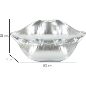 Mauro Ferretti Vaso Labbra 23x8x12 cm argento