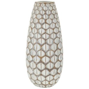 Mauro Ferretti Vaso Tibet Ø 20x45,5 cm bianco perla