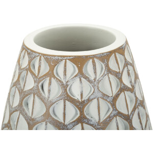 Mauro Ferretti Vaso Tibet Ø 20x45,5 cm bianco perla
