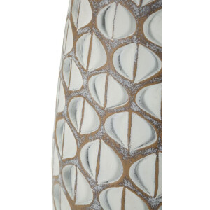 Mauro Ferretti Vaso Tibet Ø 20x45,5 cm bianco perla