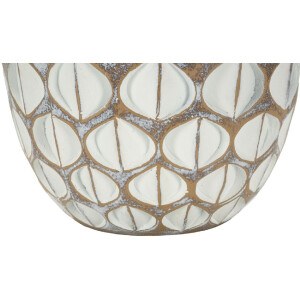 Mauro Ferretti Vaso Tibet Ø 20x45,5 cm bianco perla