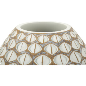 Mauro Ferretti Vaso Tibet Ø 27x27 cm bianco perla