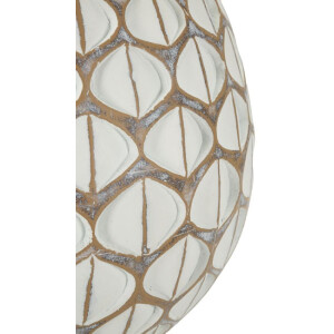 Mauro Ferretti Vaso Tibet Ø 27x27 cm bianco perla