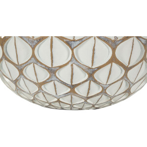Mauro Ferretti Vaso Tibet Ø 27x27 cm bianco perla