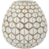 Mauro Ferretti Vaso Tibet Ø 27x27 cm bianco perla