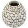 Mauro Ferretti Vaso Tibet Ø 27x27 cm bianco perla