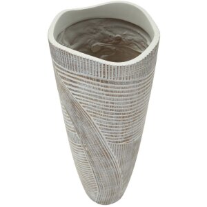 Vaso decorativo Holzig Mauro Ferretti Ø 19x55 cm bianco perla