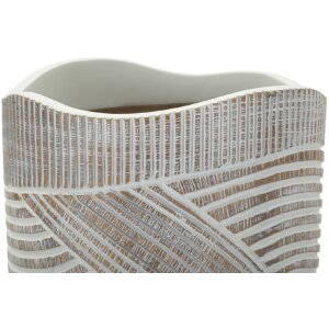 Vaso decorativo Holzig Mauro Ferretti Ø 19x55 cm bianco perla