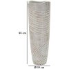 Vaso decorativo Holzig Mauro Ferretti Ø 19x55 cm bianco perla