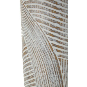 Mauro Ferretti Vaso effetto legno Ø 18x45 cm bianco perla