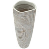 Mauro Ferretti Vaso effetto legno Ø 18x45 cm bianco perla