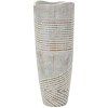 Mauro Ferretti Vaso effetto legno Ø 18x45 cm bianco perla