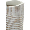 Mauro Ferretti Vaso effetto legno Ø 18x45 cm bianco perla