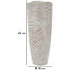 Mauro Ferretti Vaso effetto legno Ø 18x45 cm bianco perla