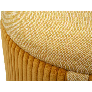 Bolzano Set pouf con contenitore senape 2pz Ø38x38cm Ø32x28cm