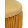 Bolzano Set pouf con contenitore senape 2pz Ø38x38cm Ø32x28cm